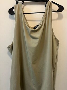 Maggie Barnes Olive Green Sleeveless Neck Tank